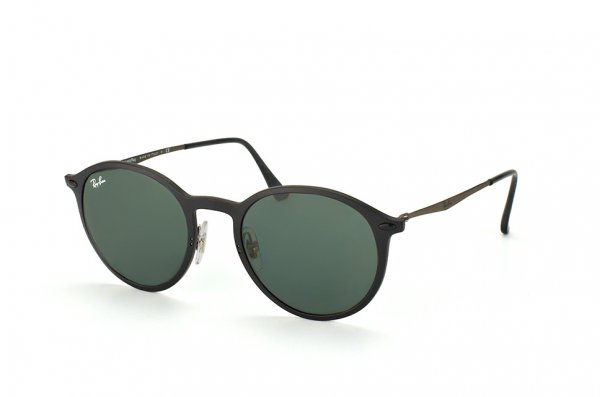   Ray-Ban Round LightRay RB4224-601S-71 Matt Black| APX Grey/Green 