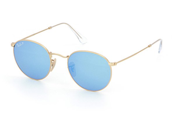 RB3447 112/4L Ray-Ban Round Metal Flash Lenses