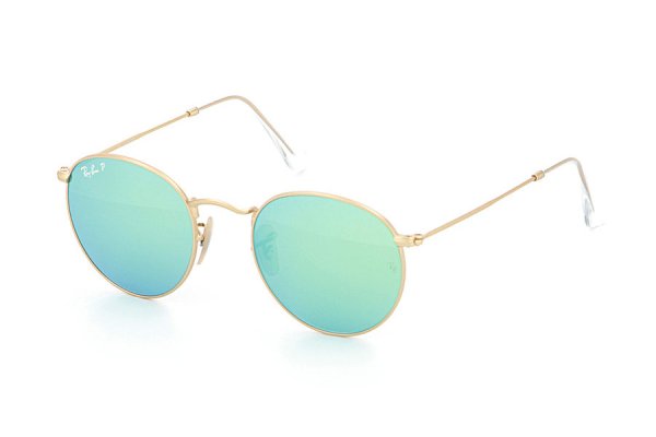 RB3447 112/P9 Ray-Ban Round Metal Flash Lenses