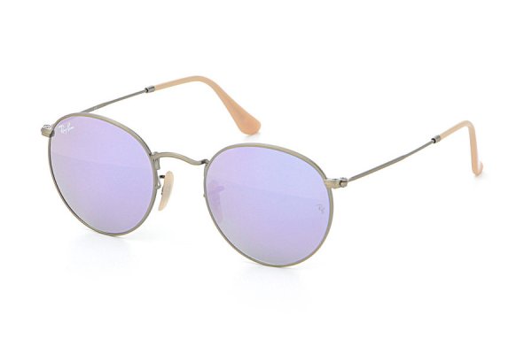 RB3447 167/4K Ray-Ban Round Metal Flash Lenses