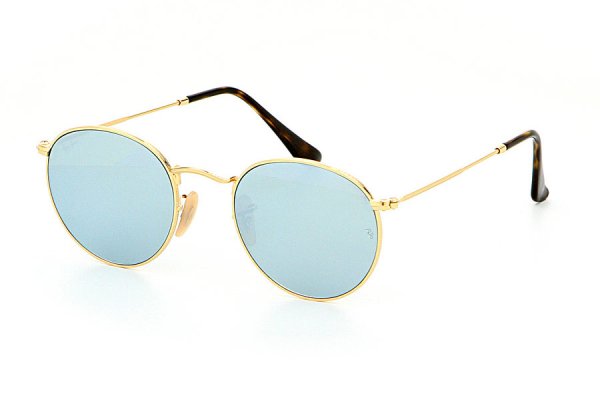 RB3447N 001/30 Ray-Ban Round Metal Flat Lenses