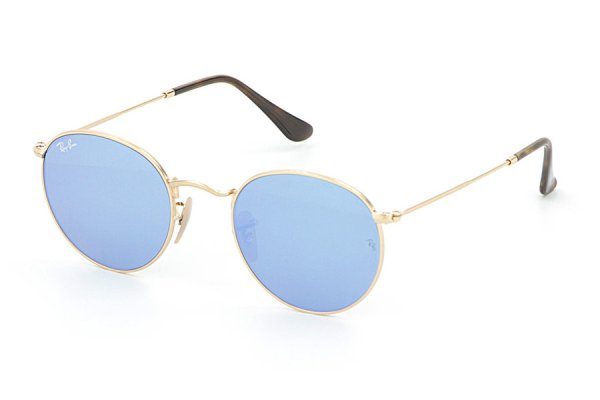RB3447N 001/9O Ray-Ban Round Metal Flat Lenses