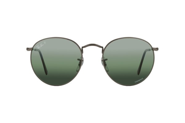   Ray-Ban Round Metal RB3447-004-G4 Gunmetal | Green Gradient Polarized