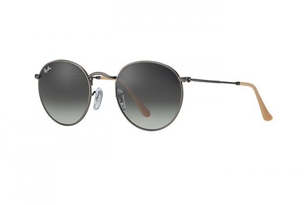   Ray-Ban Round Metal RB3447-029-71 Matte Gunmetal | Grey Gradient