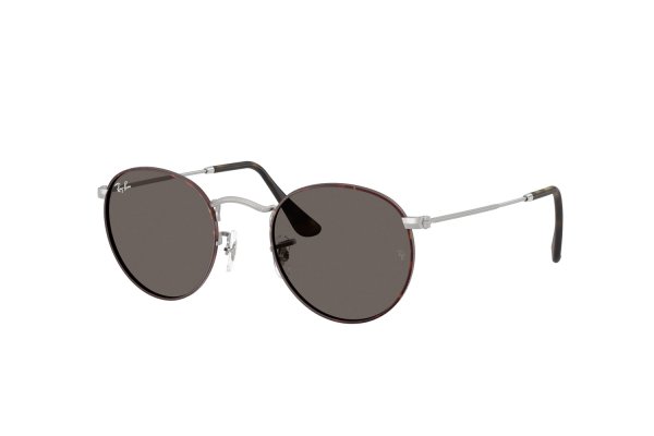   Ray-Ban Round Metal RB3447-9277-B1 Brown / Silver | Dark Grey