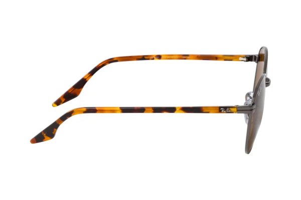   Ray-Ban Round RB3691-004-33 Gunmetal / Havana | Natural Brown