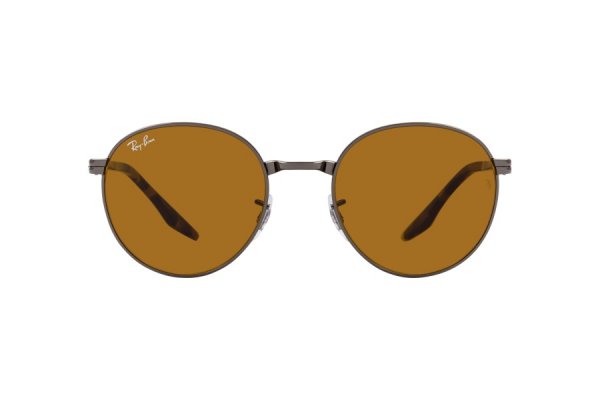   Ray-Ban Round RB3691-004-33 Gunmetal / Havana | Natural Brown