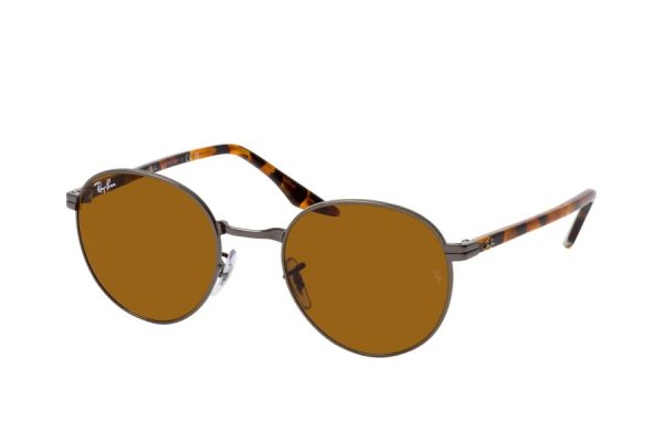   Ray-Ban Round RB3691-004-33 Gunmetal / Havana | Natural Brown