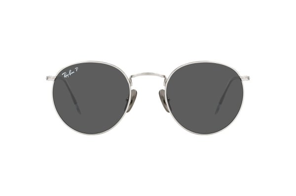 Sunglasses Ray-Ban Round Titanium RB8247-9209-48 Silver | Black Polarized