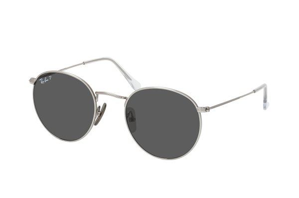 Sunglasses Ray-Ban Round Titanium RB8247-9209-48 Silver | Black Polarized