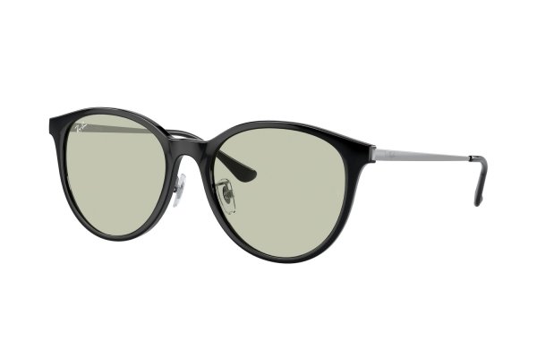   Ray-Ban Round Youngster RB4334D-6292-2 Black / Silver | Light Green