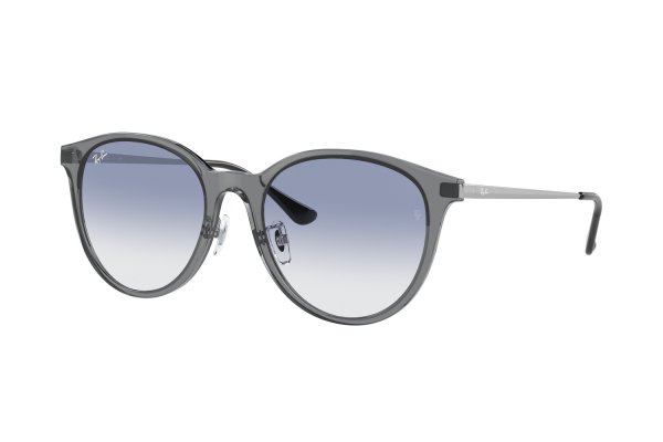   Ray-Ban Round Youngster RB4334D-6611-19 Transparent Grey / Silver | Blue Gradient