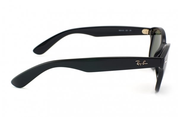   Ray-Ban Rounded Wayfarer RB4141-601 Black/Natural Green (G-15XLT)