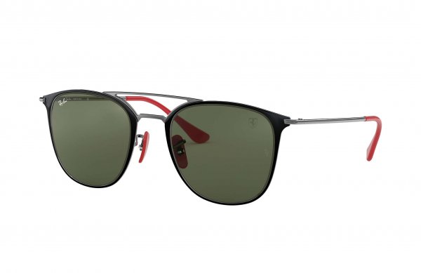   Ray-Ban Scuderia Ferrari Collection RB3601M-F020-31 Black / Red | Natural Green
