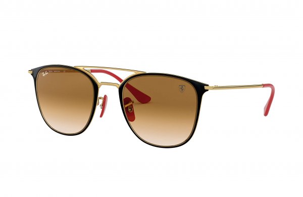   Ray-Ban Scuderia Ferrari Collection RB3601M-F021-51 Brown / Dark Arista / Red | Faded Brown