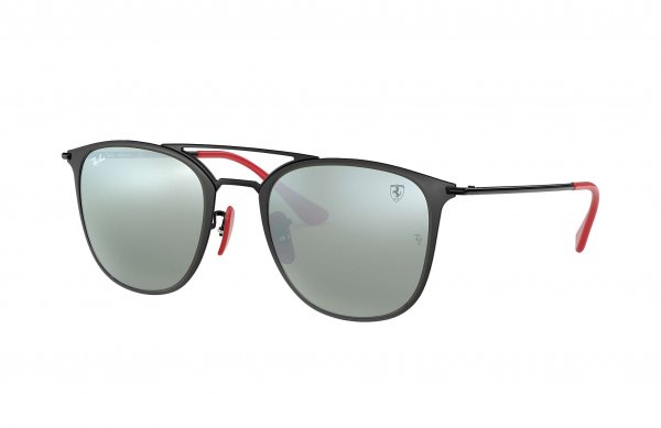   Ray-Ban Scuderia Ferrari Collection RB3601M-F022-30 Black / Red | Crystal Silver Mirror