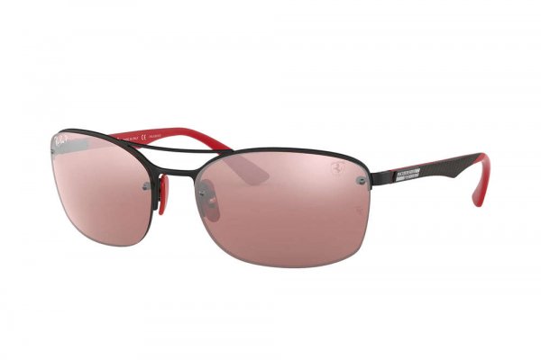   Ray-Ban Scuderia Ferrari Collection RB3617M-F002-H2 Black / Red | Polarized Purple Mirror