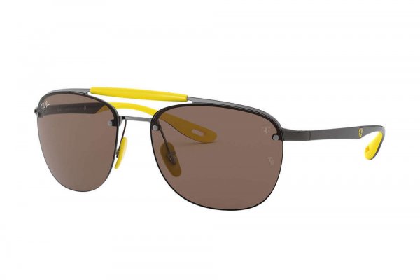   Ray-Ban Scuderia Ferrari Collection RB3662M-F030-73 Gunmetal / Yellow | Dark Brown