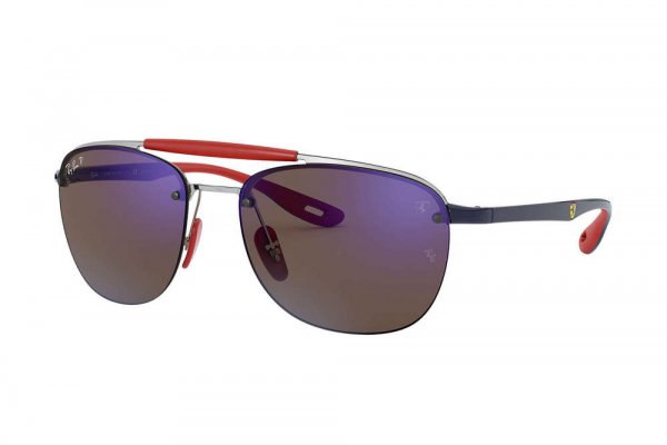   Ray-Ban Scuderia Ferrari Collection RB3662M-F031-H0 Red | Dark Violet Mirror Polarized