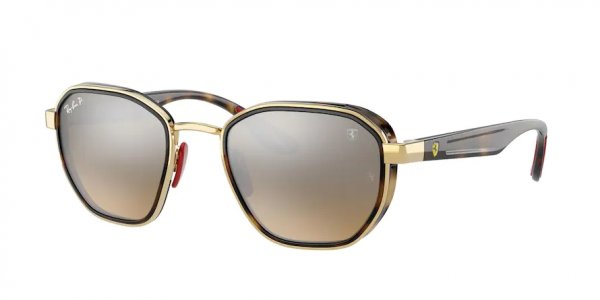   Ray-Ban Scuderia Ferrari Collection RB3674M-F029-A2 Arista / Havana | Brown Mirror Polarized