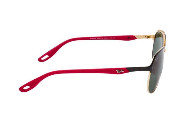   Ray-Ban Scuderia Ferrari Collection RB3685M-F061-71 Black / Red | Natural Green