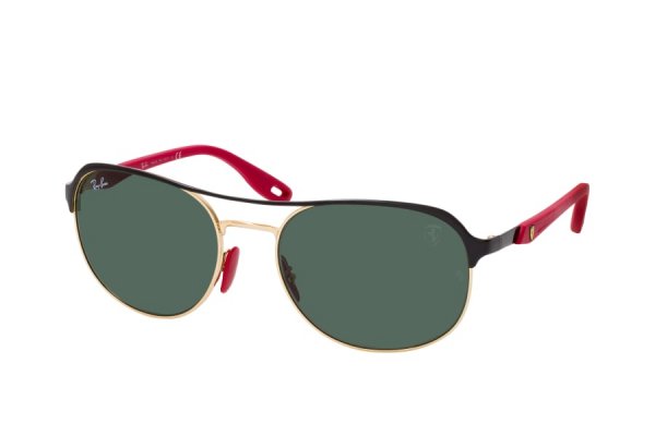   Ray-Ban Scuderia Ferrari Collection RB3685M-F061-71 Black / Red | Natural Green