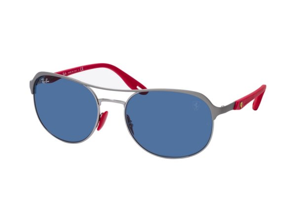  Ray-Ban Scuderia Ferrari Collection RB3685M-F071-80 Silver / Red | Dark Blue