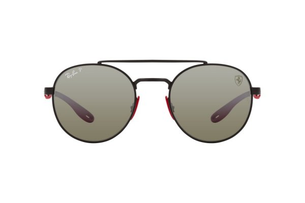   Ray-Ban Scuderia Ferrari Collection RB3696M-F002-5J Gunmetal / Red | Gradient Grey Mirror Polarized