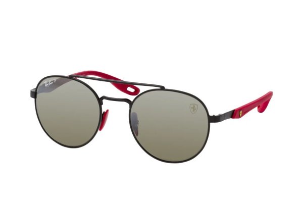   Ray-Ban Scuderia Ferrari Collection RB3696M-F002-5J Gunmetal / Red | Gradient Grey Mirror Polarized