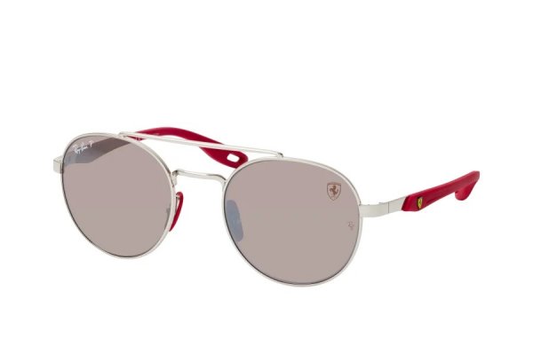   Ray-Ban Scuderia Ferrari Collection RB3696M-F007-H2 Silver / Red | Grey Mirror Polarized