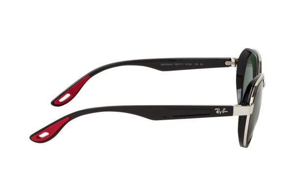Sunglasses Ray-Ban Scuderia Ferrari Collection RB3703M-F007-71 Silver / Black | Natural Green