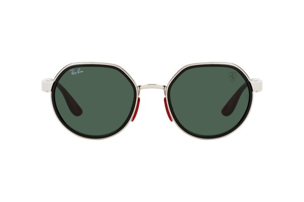 Sunglasses Ray-Ban Scuderia Ferrari Collection RB3703M-F007-71 Silver / Black | Natural Green