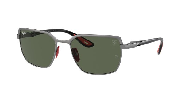   Ray-Ban Scuderia Ferrari Collection RB3743M-F099-71 Gunmetal / Black | Natural Green