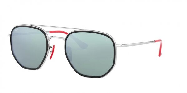   Ray-Ban Scuderia Ferrari Collection RB3748M-F031-30 Silver / Red | Silver Mirror