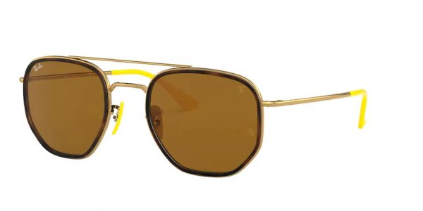  Ray-Ban Scuderia Ferrari Collection RB3748M-F034-33 Bronze / Yellow | Dark Brown