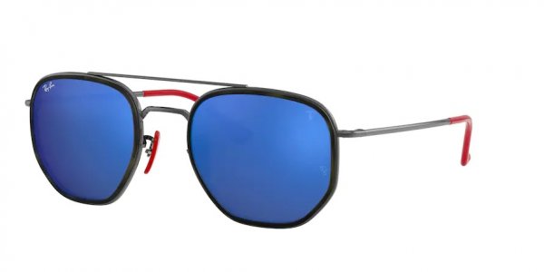   Ray-Ban Scuderia Ferrari Collection RB3748M-F036-68 Gunmetal / Red | Blue Mirror