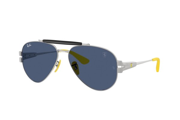 Sunglasses Ray-Ban Scuderia Ferrari Collection RB3762M-F064-80 Silver / Black | Dark Blue