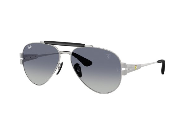 Sunglasses Ray-Ban Scuderia Ferrari Collection RB3762M-F122-4L Silver / Black | Light Blue Gradient