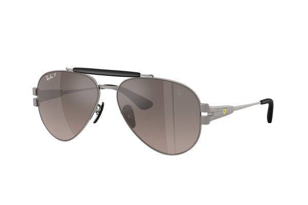   Ray-Ban Scuderia Ferrari Collection RB3762M-F124-5J Silver / Black | Grey Mirror Polarized
