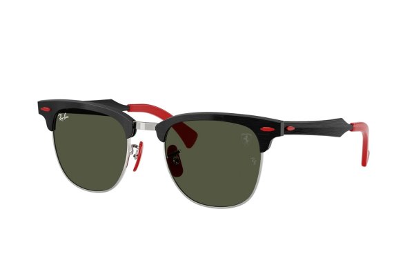   Ray-Ban Scuderia Ferrari Collection RB3807M-F110-31 Black / Red | Natural Green