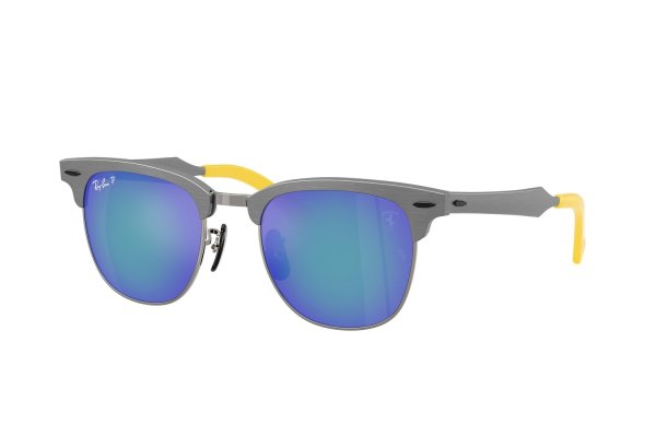   Ray-Ban Scuderia Ferrari Collection RB3807M-F113-4L Gunmetal / Yellow | Blue Mirror Polarized