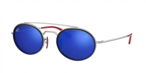   Ray-Ban Scuderia Ferrari Collection RB3847M-F048-68 Silver / Red | Blue Mirror