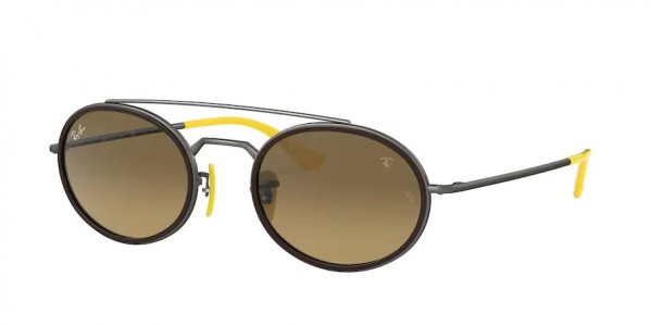   Ray-Ban Scuderia Ferrari Collection RB3847M-F049-3K Gunmetal / Yellow | Brown Gradient Mirror