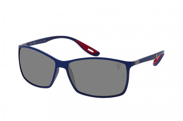   Ray-Ban Scuderia Ferrari Collection RB4179M-F604-6G Matt Blue | Grey Mirror