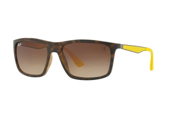   Ray-Ban Scuderia Ferrari Collection RB4228M-F609-13 Dark Havana / Yellow | Gradient Brown