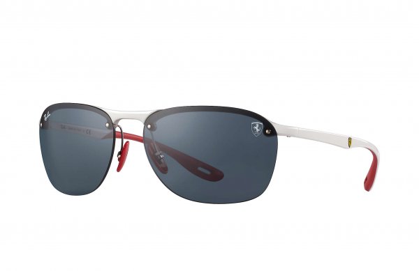   Ray-Ban Scuderia Ferrari Collection RB4302M-F625-87 White / Red | Grey Chromance 