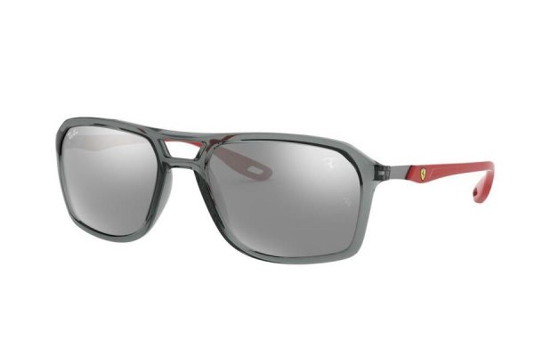   Ray-Ban Scuderia Ferrari Collection RB4329M-F610-6G Transparent Grey / Red | Grey Mirror