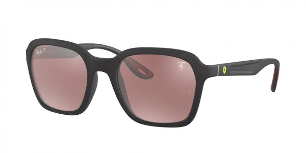   Ray-Ban Scuderia Ferrari Collection RB4343M-F602-H2 Black | Violet Mirror Polarized