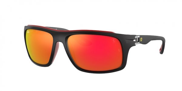   Ray-Ban Scuderia Ferrari Collection RB4364M-F602-6Q Black | Orange Mirror