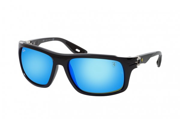   Ray-Ban Scuderia Ferrari Collection RB4364M-F660-55 Black | Blue Mirror